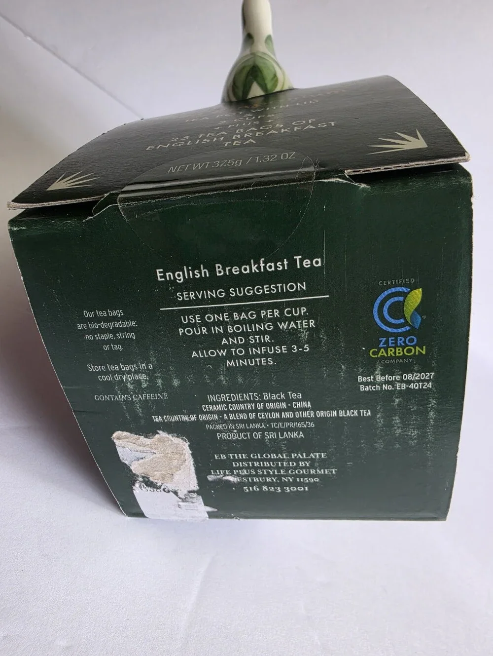 Tea Emporium Tea For Two Stackable Floral Set With Teapot and Two Cups ~ NWT